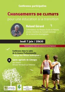 Conférence changements de climats